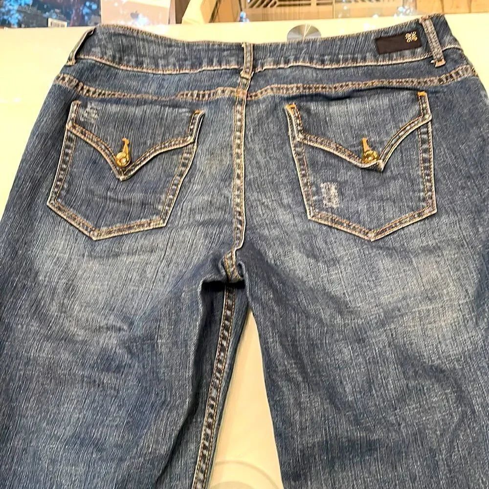 Simply Vera Vera wang jeans 8 stretchy blue straight